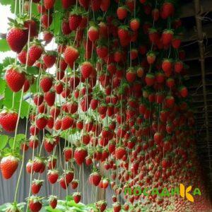 Клубника ампельная Анастасия купить по цене от 370р. в интернет-магазине «Посадика» с доставкой почтой в в Солнечногорске и по всей России – [изображение №1].